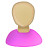 user female olive pink bald Icon